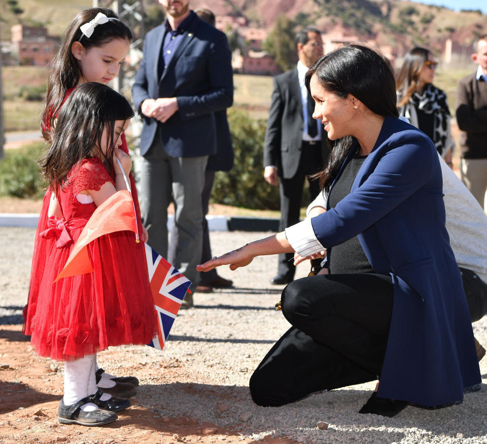 Meghan showed off her new ink. Photo: Getty