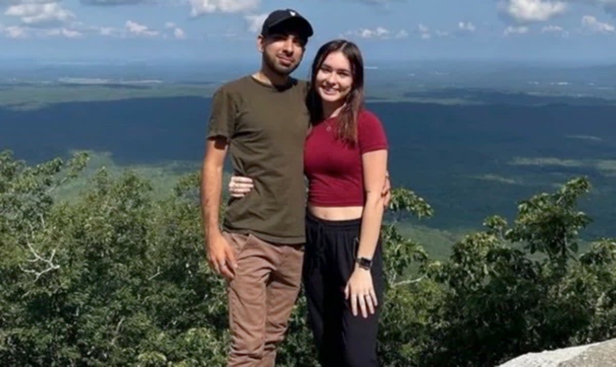 Adam Simjee and Mikayla Paulus were on a road trip together when the shooting unfolded (GoFundMe)