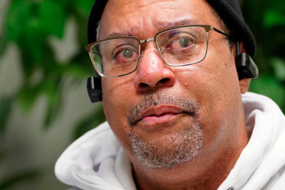 Daryl Jackson, 63, of Middletown, gets choked up as he talks about how important The Mindful Healing Center in Middletown has been for him. He said, “This is like a new life for me now. I’ve never been so happy in my life.” Jackson has been in recovery for 13 months. He said he started using when he was 13 and had a life of trauma that he’s finally been able to recognize and get help through the healing center.