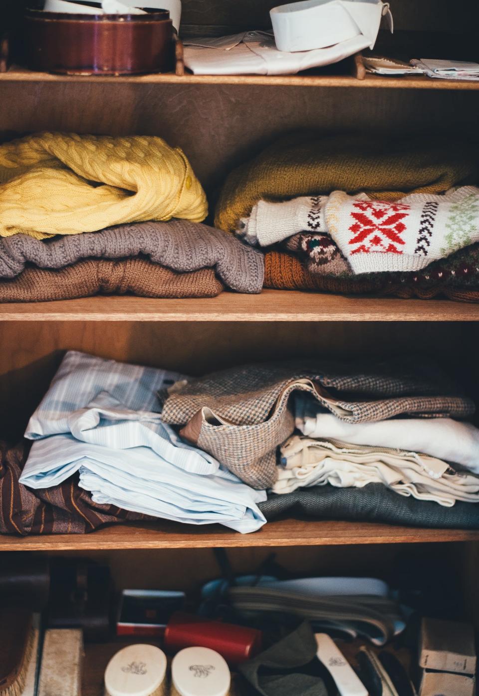 <p>Go through your closet and make a collection of clothes to donate. You'll feel better knowing your clothes will go to someone in need. And there is something about opening the door to a clean closet that makes you feel super accomplished.</p>