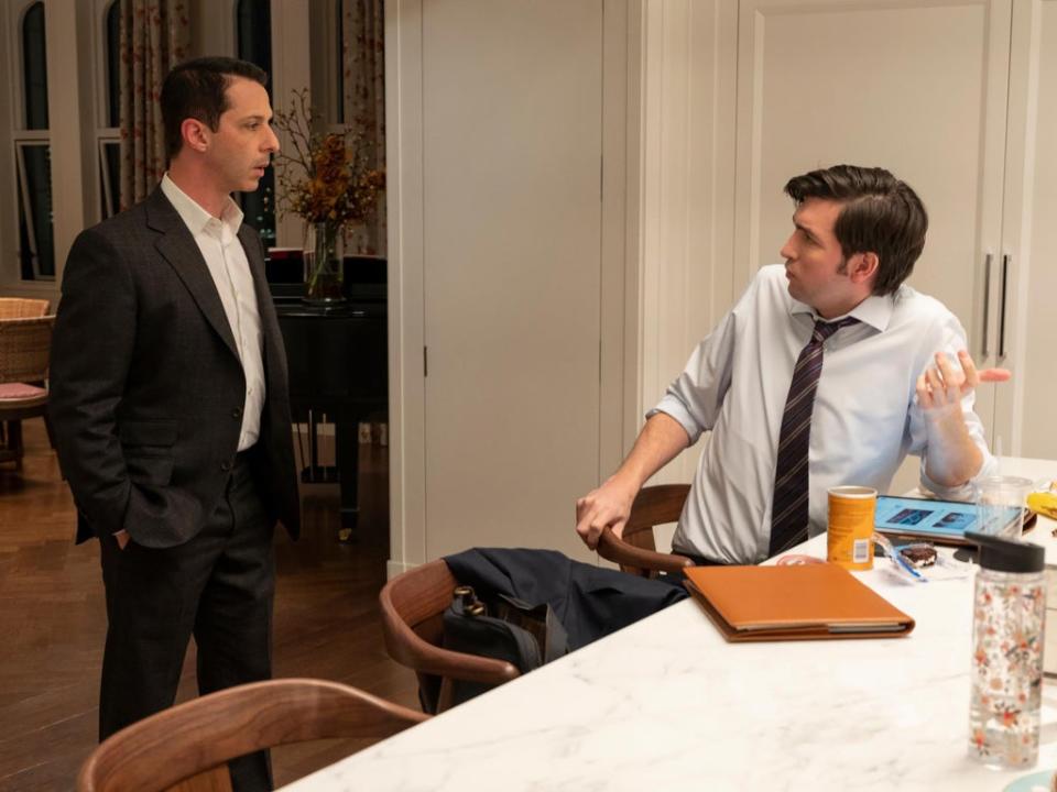 Jeremy Strong and Nicholas Braun in ‘Succession' (David Russell/HBO)