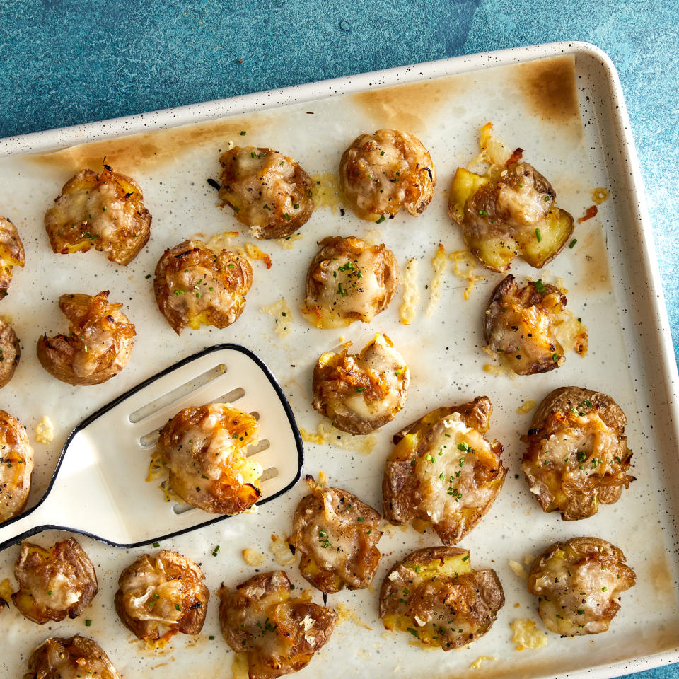 French-Onion Smashed Potatoes