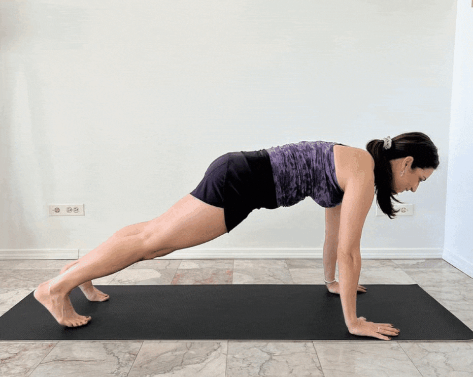 chest exercises Plank to downward facing dog