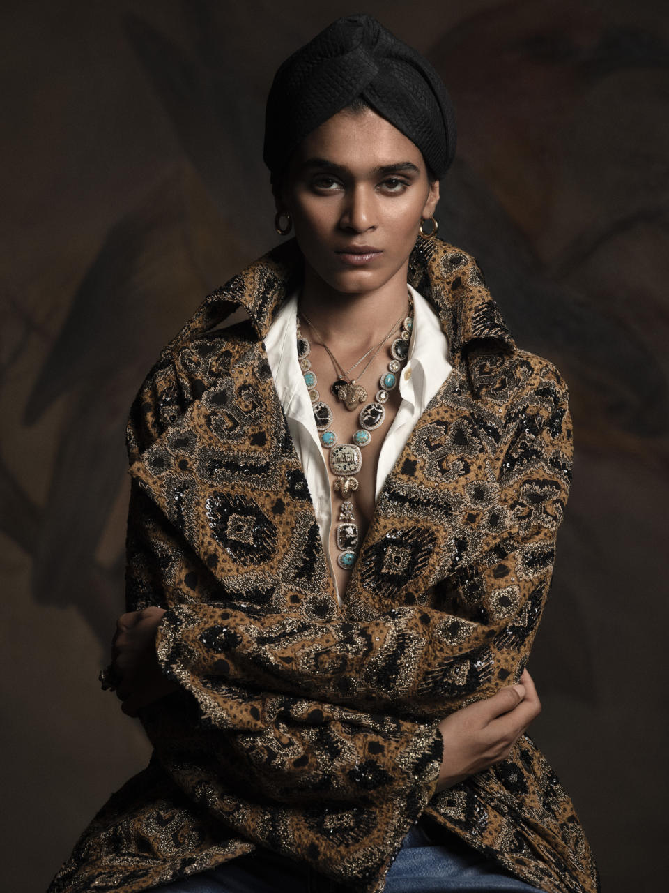 A Sabyasachi trenchcoat is intricate inside and out.