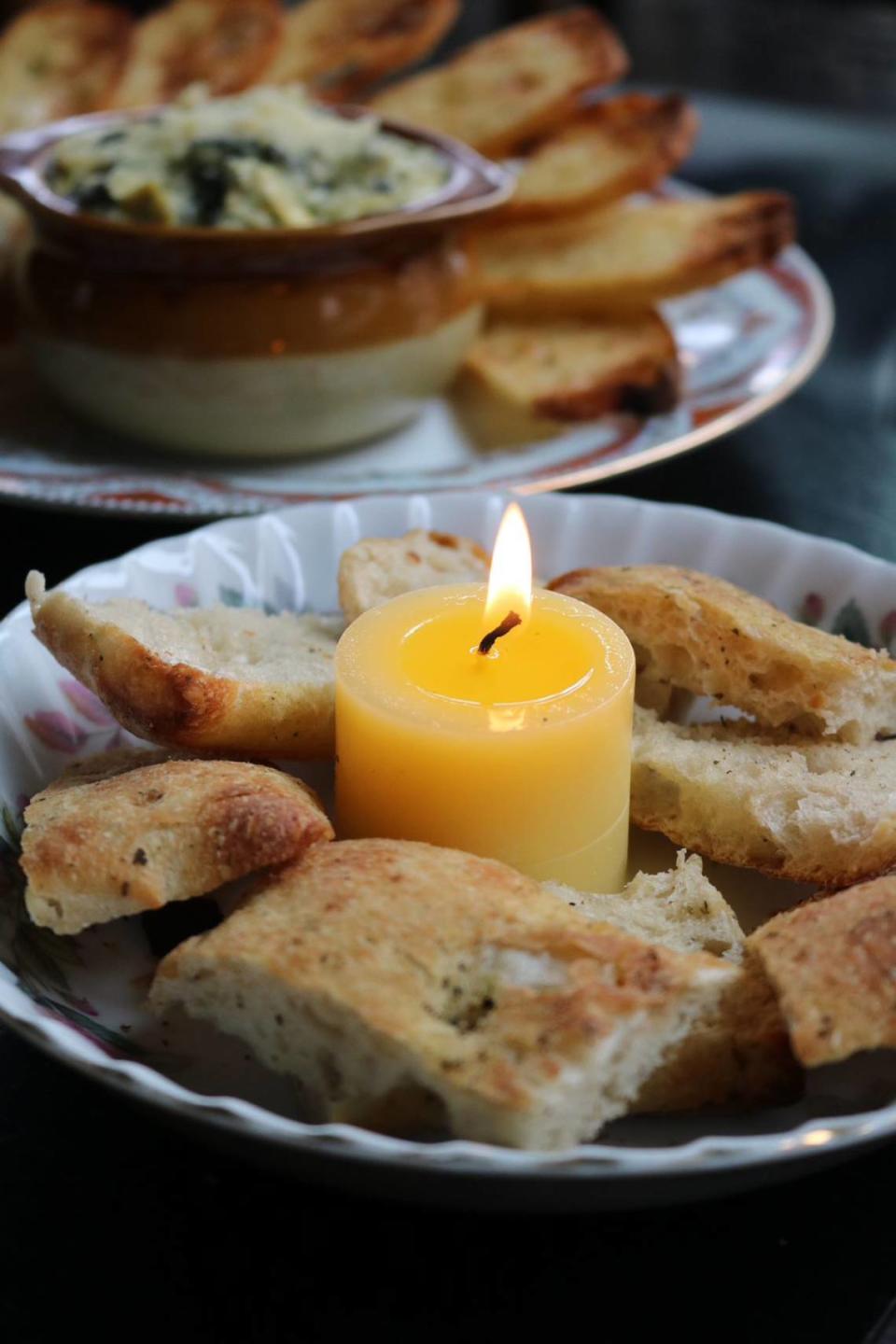 The butter candle with herbed focaccia from Billy Sunday.