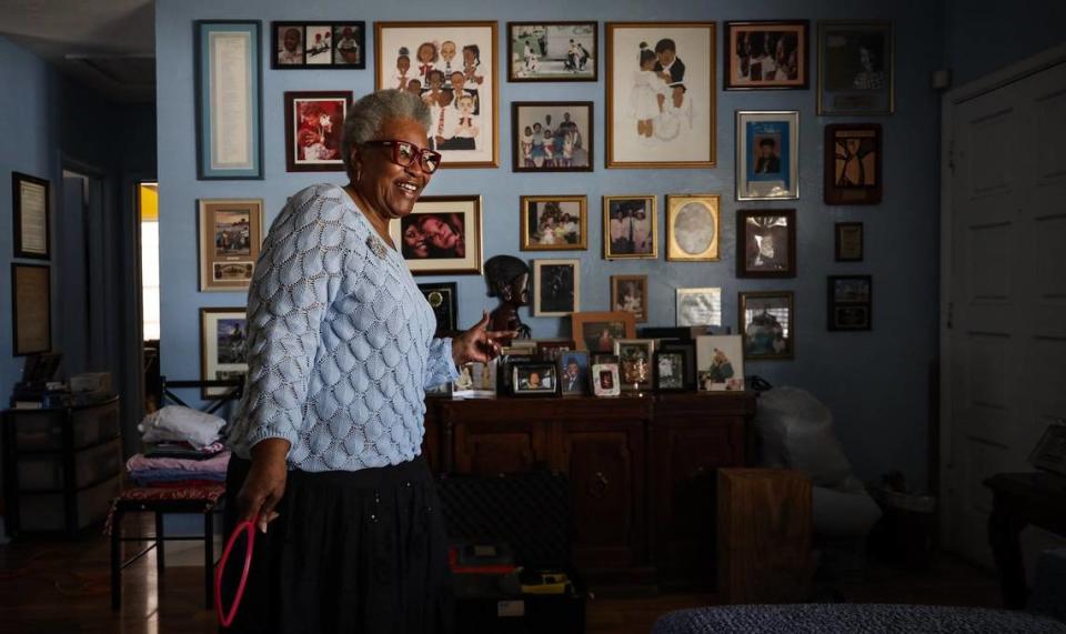 Former Miami Herald journalist Bea Hines is one of the six woman who have played significant roles in Miami shared history. Hines is photographed at her home as she recalls the tribulation and triumphs as the first female Black reporter on Thursday, February 4, 2021.