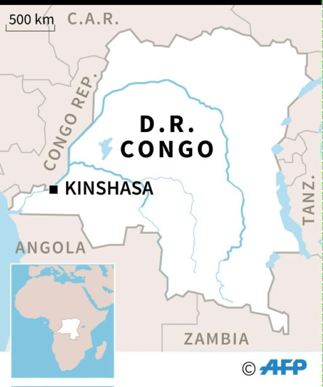 Map of the Democratic Republic of Congo