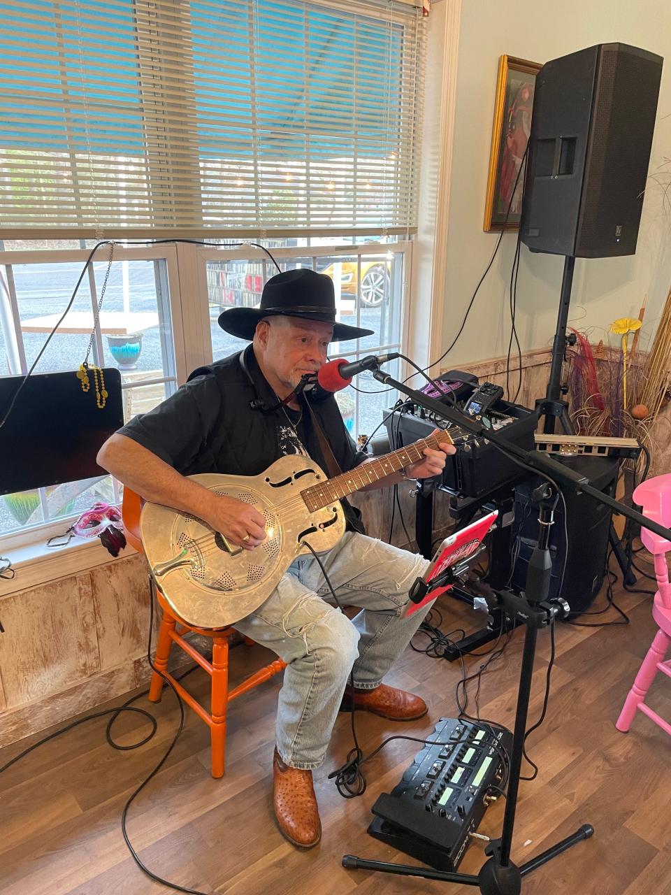 Billy Earl Amos performs at Flannery's Bayou and BBQ in Fruitland, Maryland.