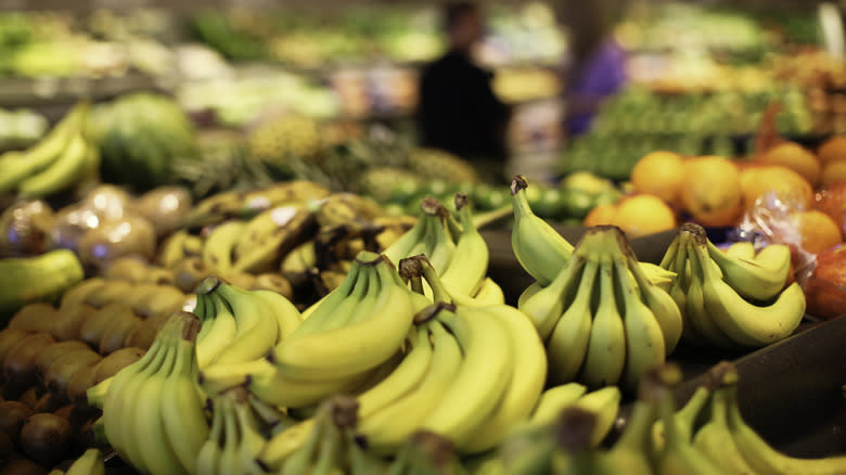 bananas in supermarket