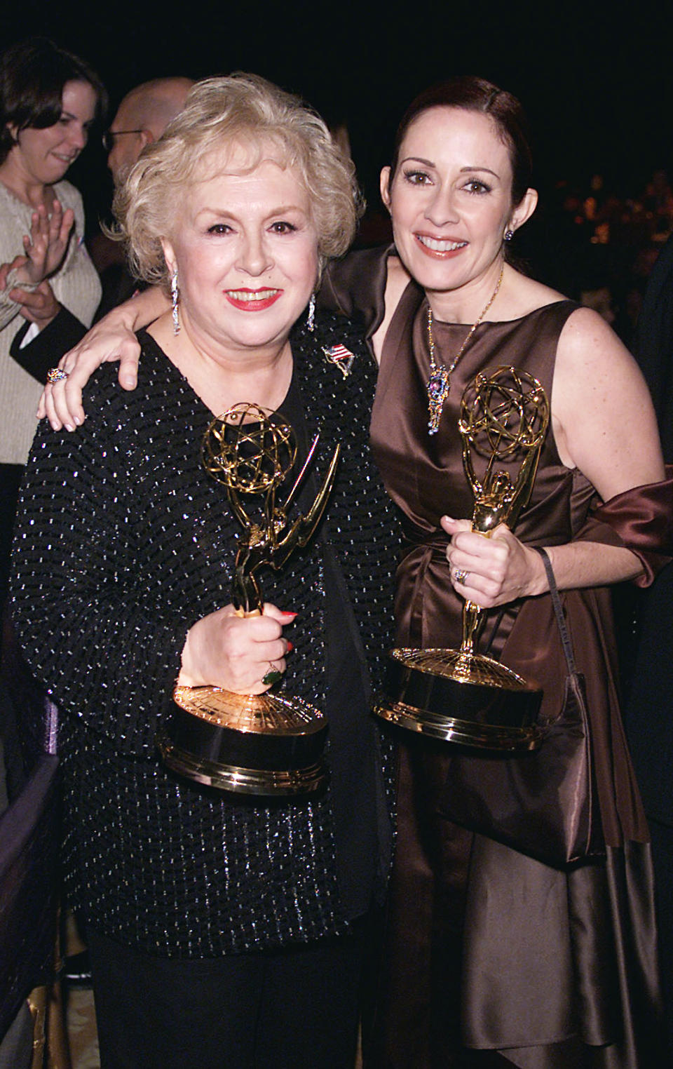 <p><em>Everybody Loves Raymond</em> stars Doris Roberts and Patricia Heaton celebrated their outstanding supporting actress in a comedy series and outstanding lead actress in a comedy series wins together. </p>