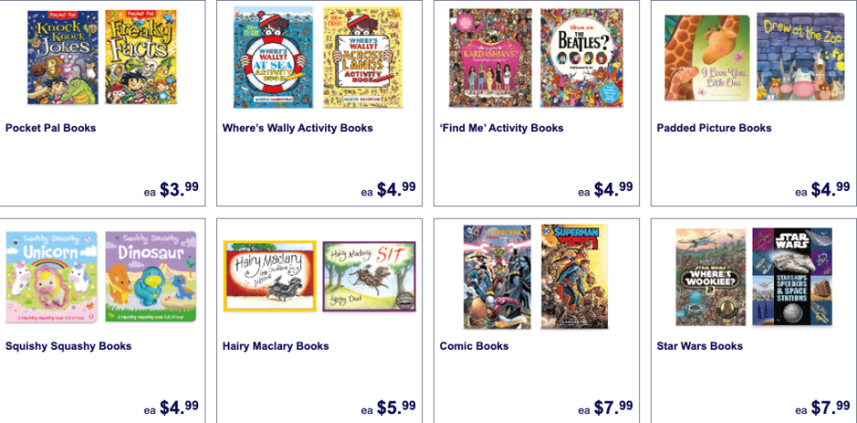 Children's books on sale as Special Buys at Aldi.