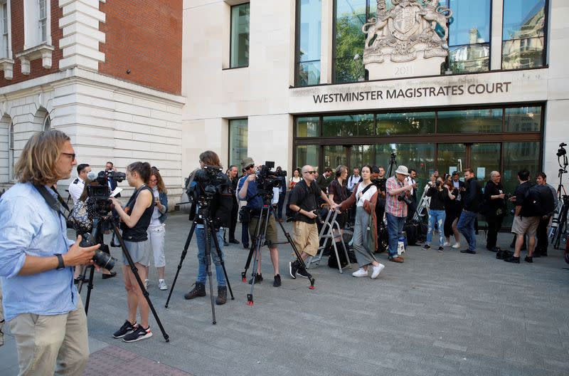 Actor Kevin Spacey arrives at Westminster Magistrates Court in London