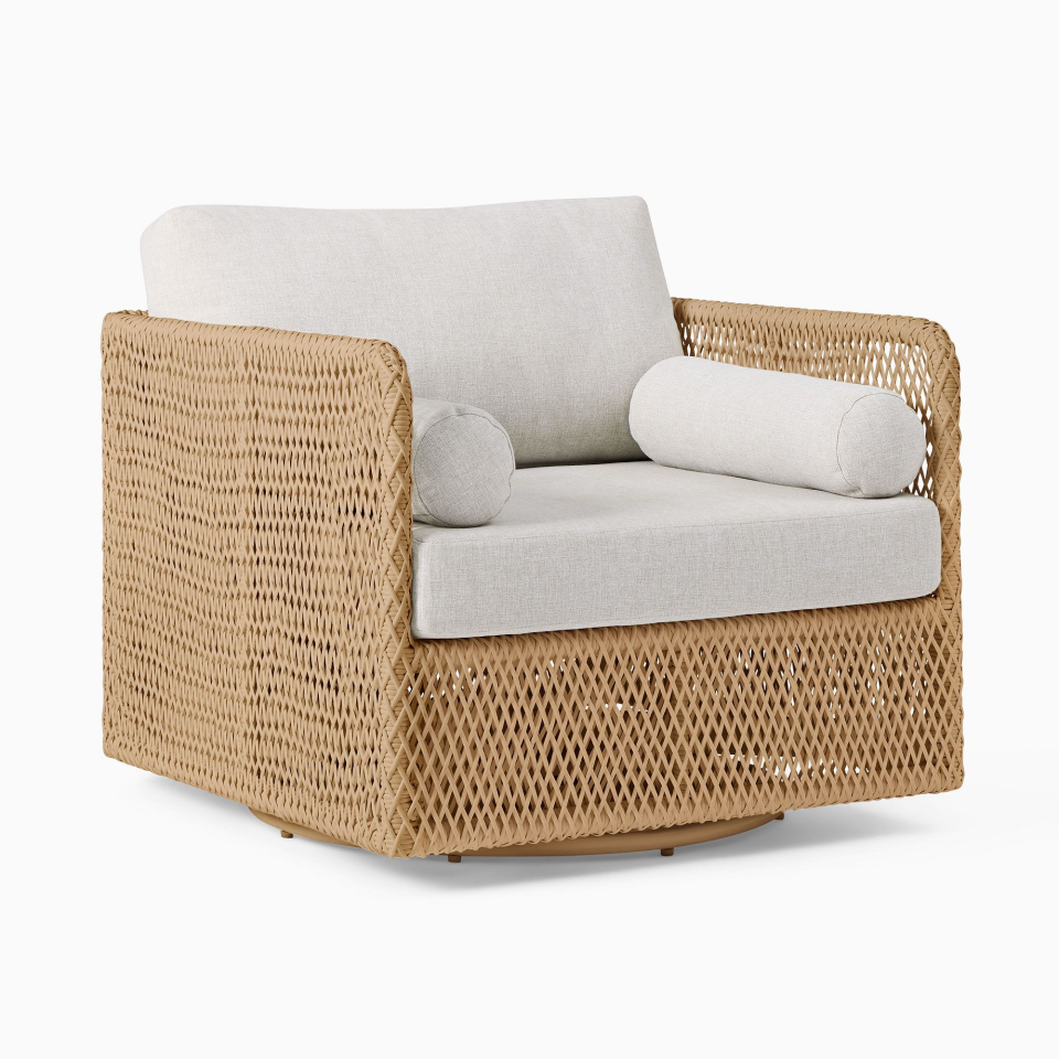 West Elm Coastal Outdoor Swivel Chair