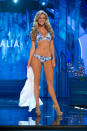 Miss Universe Australia 2012, Renae Ayris, competes in Kooey Australia swimwear and Chinese Laundry shoes as one of the top 16 contestants during this year's LIVE NBC Telecast of the 2012 Miss Universe Competition at PH Live in Las Vegas, Nevada on December 19, 2012. HO/Miss Universe Organization L.P., LLLP