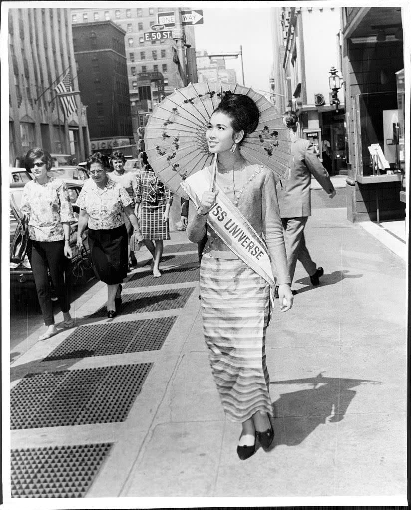 <p>Apasra Hongsakula, crowned in 1965, was only the third Thai representative to compete for the title of Miss Universe. </p>