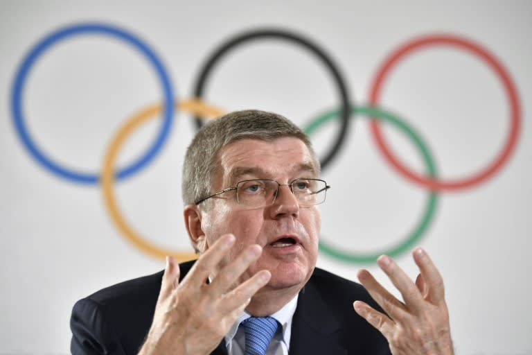 International Olympic Committee (IOC) President Thomas Bach gives a press conference in Lausanne, in December 2016