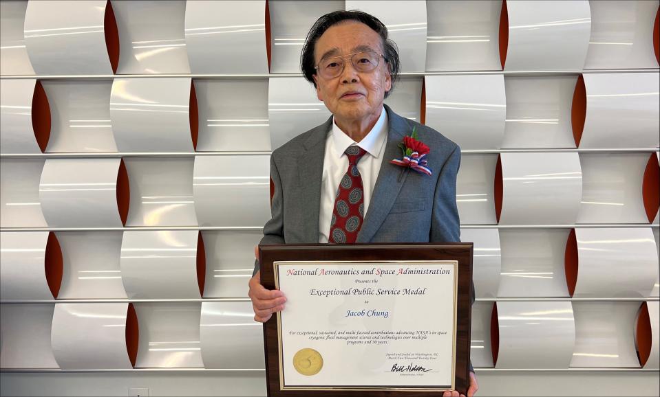 Jacob Chung, UF Mechanical and Aerospace professor, recipient of the NASA Exceptional Public Service Medal.