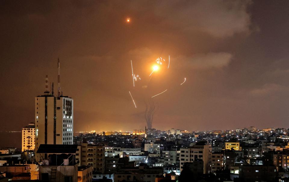 Rockets fired towards Israel from Gaza City, controlled by the Palestinian Islamist movement HamasAFP/Getty