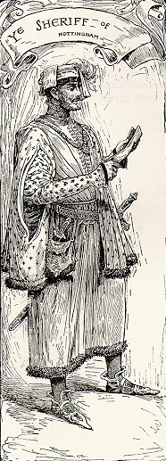 <p>Obeying royal orders: the Sheriff of Nottingham (depicted here in an early 20th-century artist's impression) publicly displayed the headless body Robert of Wetherby (potentially Robin Hood). The sheriff even invoiced the Crown for the metal chain used to display the corpse</p>CC Via Blue Ribbon Books