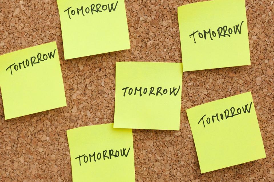 Tomorrow, and tomorrow, and tomorrow: we’re all guilty of putting off tasks (Getty)