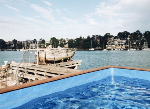 A plunge pool made from an old shipping container and Harbour views. Stunning. Photo: Containedau Instagram