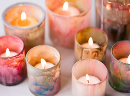 DIY Painted Votive Holders