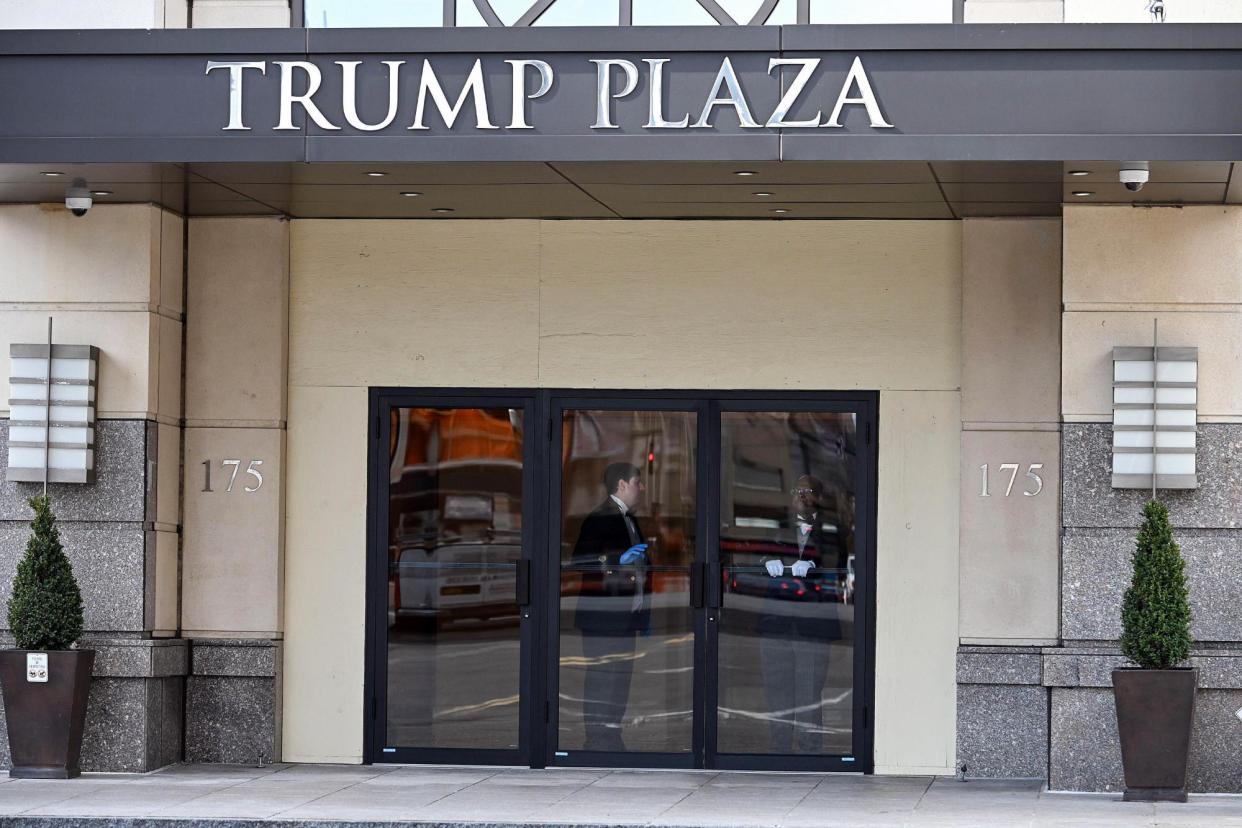 <span>Trump Plaza in New Rochelle, New York, in 2020.</span><span>Photograph: Anthony Behar/Sipa USA via Alamy</span>