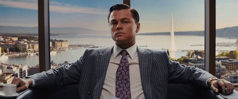 Pictured: Leonardo DiCaprio plays Jordan Belfort in the Wolf of Wall Street. Image: Paramount Pictures