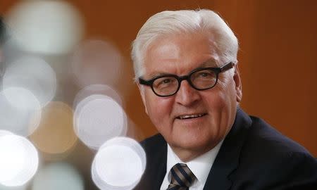 German Foreign Minister Frank-Walter Steinmeier attends a cabinet meeting at the Chancellery in Berlin, Germany, April 27, 2016. REUTERS/Fabrizio Bensch