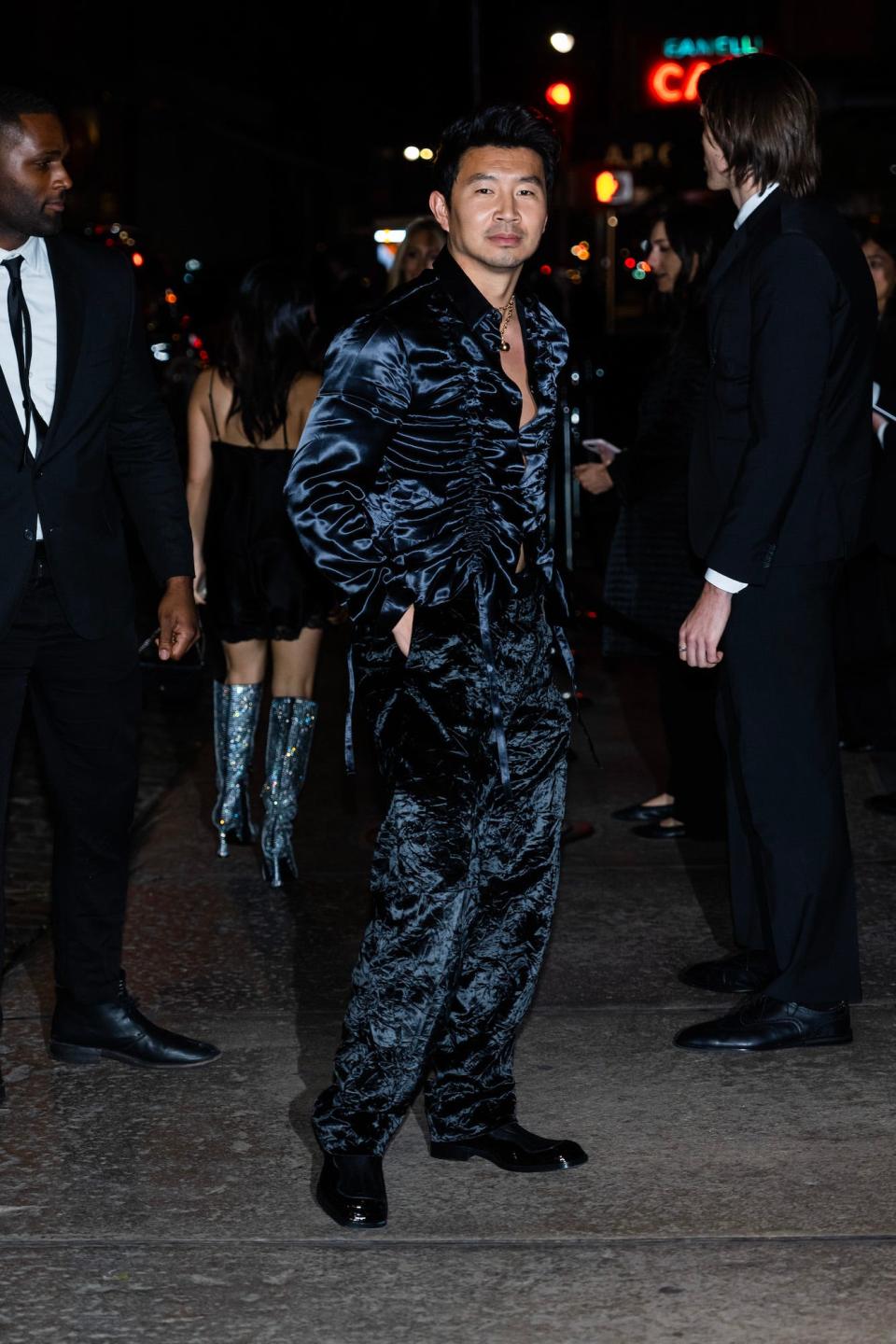 Simu Liu attends a 2023 Met Gala after party.