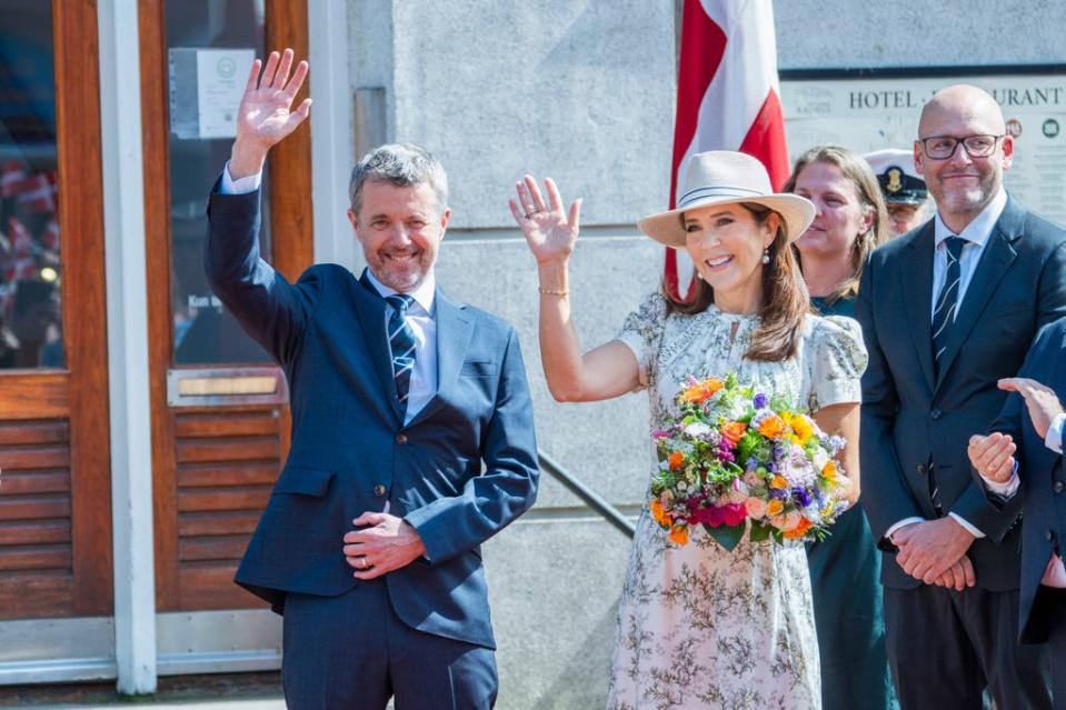 Los reyes Federico y Mary de Dinamarca llegan a Grasten, en su primer verano como soberanos, el 9 de julio de 2024