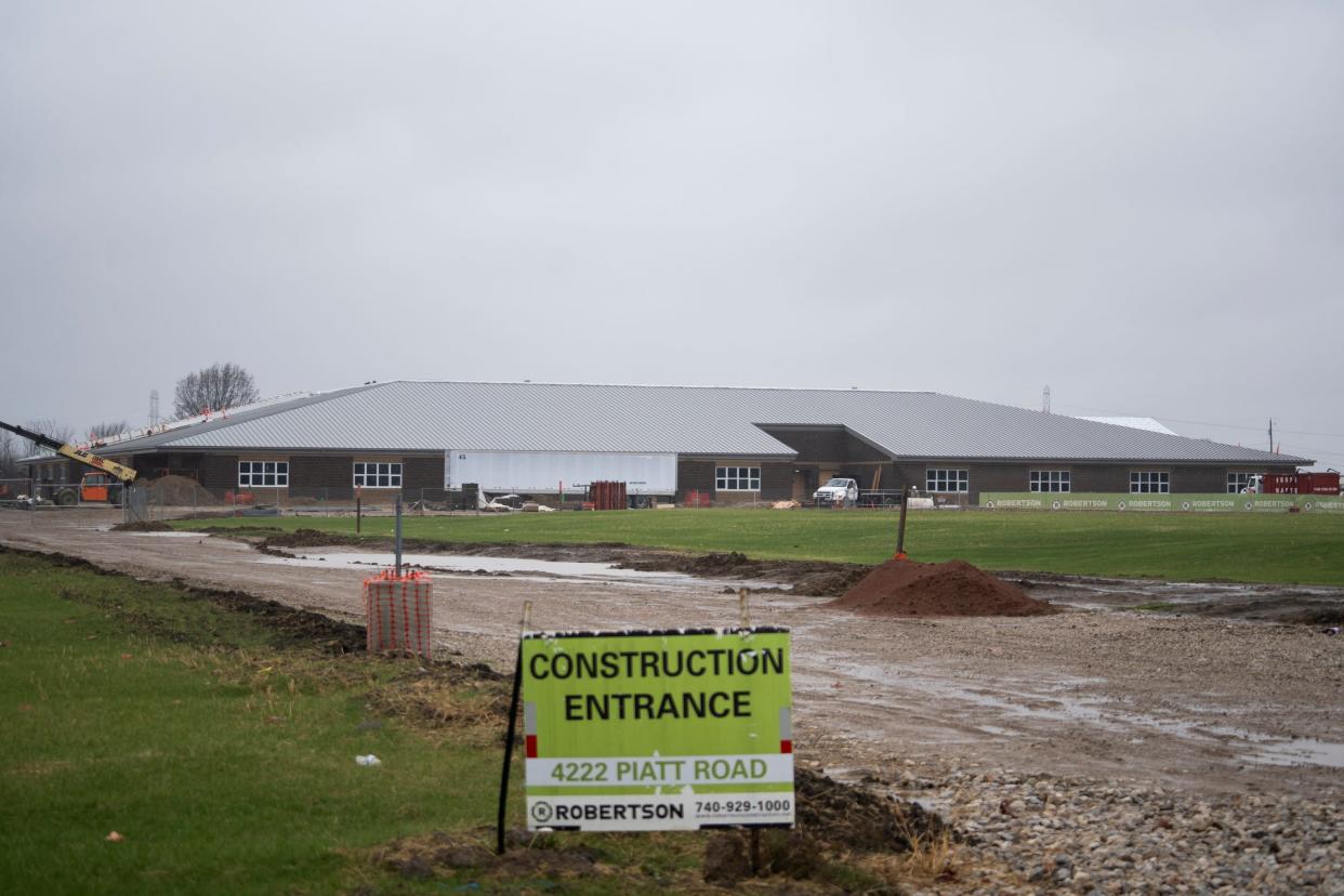 Olentangy Local School District is asking voters to approve a three-part levy package in the March primary that includes  4.25 mills to build more schools, including a fifth high school, because of all the growth. The district's 17th elementary school building, Peachblow Crossing, is seen under construction in this November 2023 Dispatch photo.