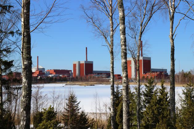 A view from the visitor center of the Olkiluoto Nuclear Power Plant. The plant's third and largest reactor, farthest to the left, came online last month. It's one of the biggest reactors in the world and the first to turn on in Western Europe in 15 years — 25 years, if you don't count the formerly Soviet-aligned Czech Republic as part of that region. (Photo: Alexander C. Kaufman/HuffPost)