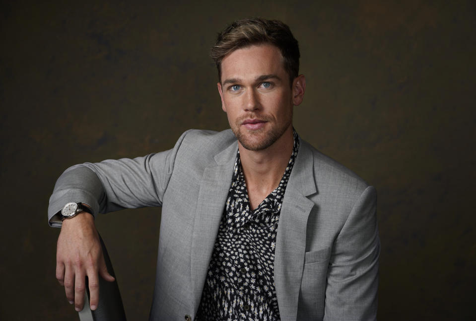 Taylor John Smith, a cast member in the film "Where the Crawdads Sing," poses for a portrait at the London Hotel, Friday, July 8, 2022, in West Hollywood, Calif. (AP Photo/Chris Pizzello)