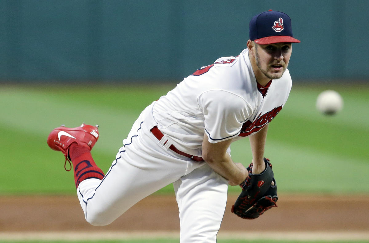 Trevor Bauer pulling down with radar gun 93-97mph 