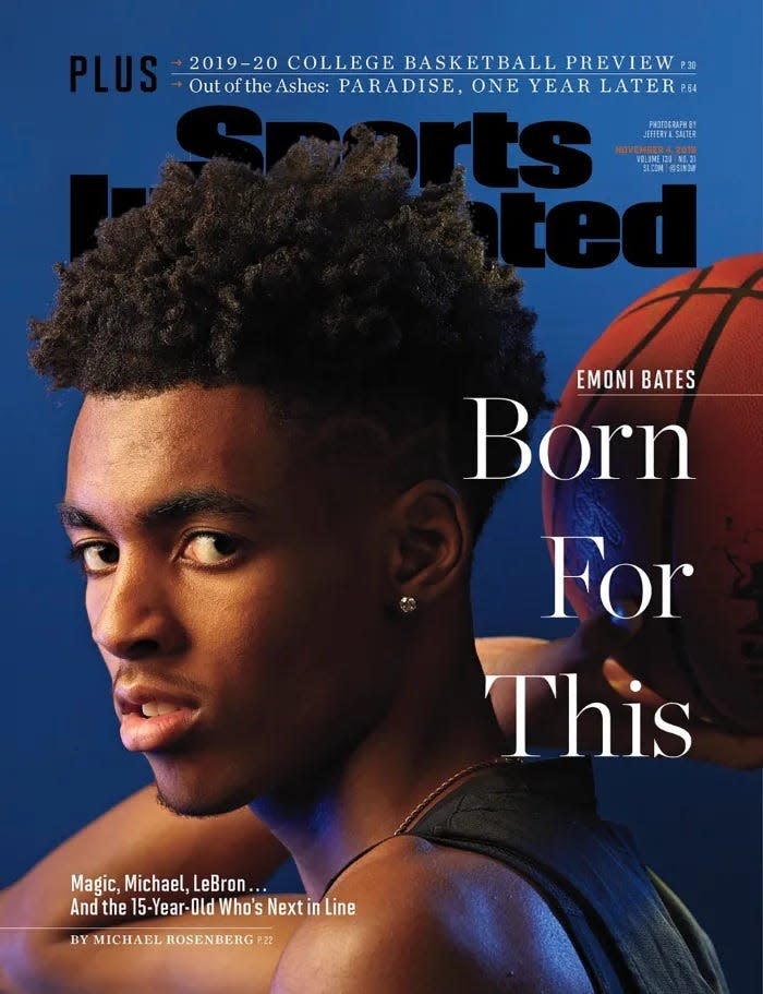 Ypsilanti Lincoln sophomore basketball star Emoni Bates on the cover of the Nov. 4, 2019, issue of Sports Illustrated.