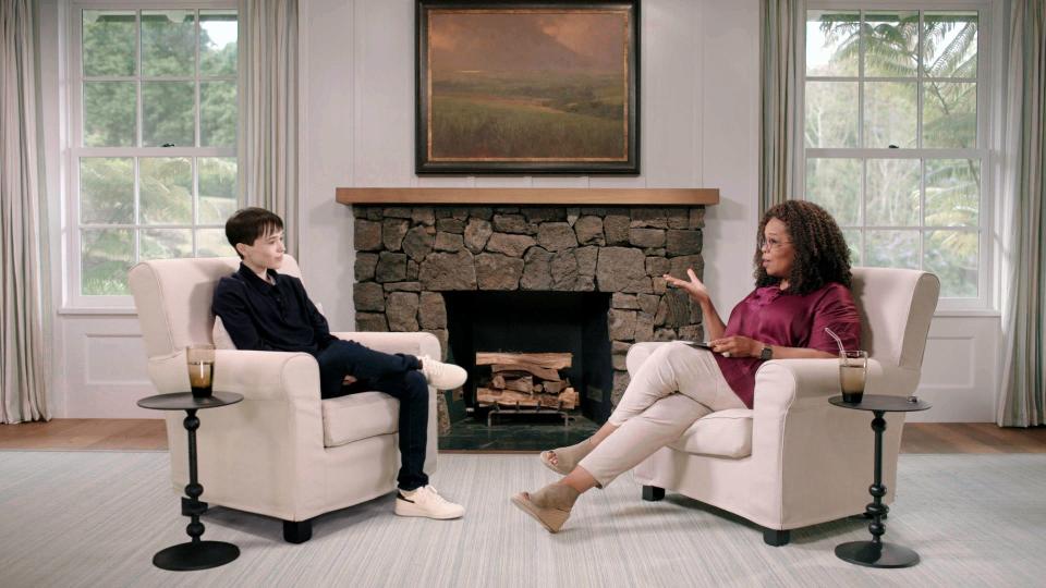 Elliot Page sits down with Oprah Winfrey for his first on-camera interview since coming out as transgender.