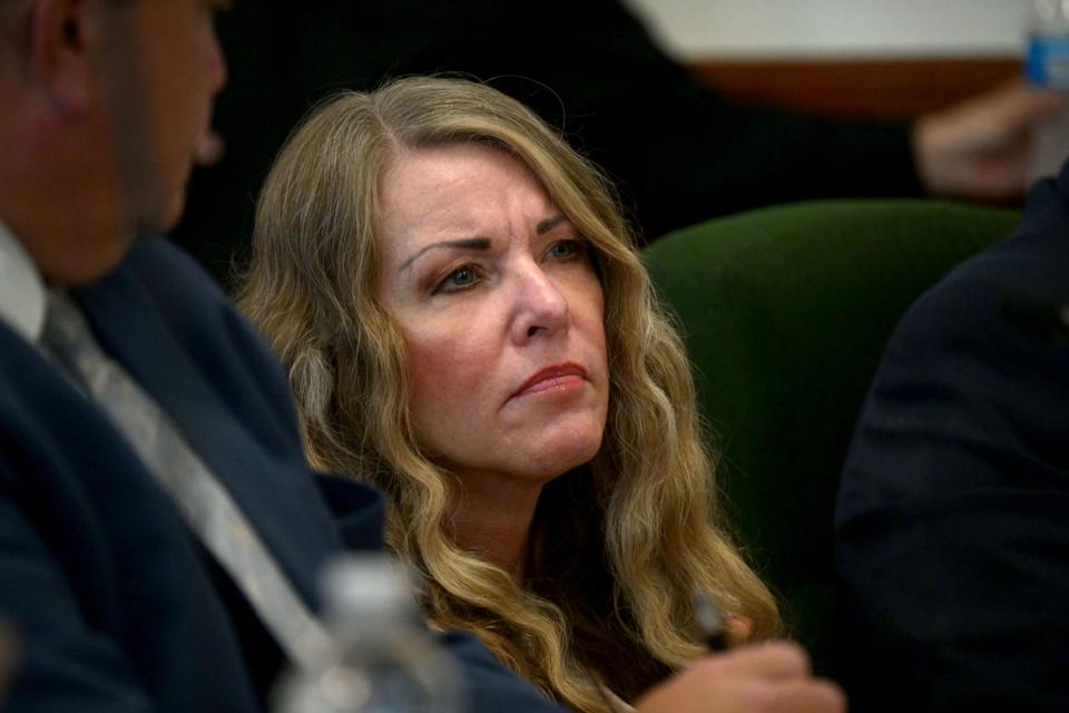 Lori Vallow Daybell is pictured at her sentencing in St. Anthony, Idaho Monday, July 31, 2023. In May, Vallow Daybell was found guilty on six counts that included murder, conspiracy and grand theft related to the deaths 16-year-old Tylee Ryan and 7-year-old JJ Vallow, and Tammy Daybell, the spouse of Chad Daybell. | Tony Blakeslee, East Idaho News