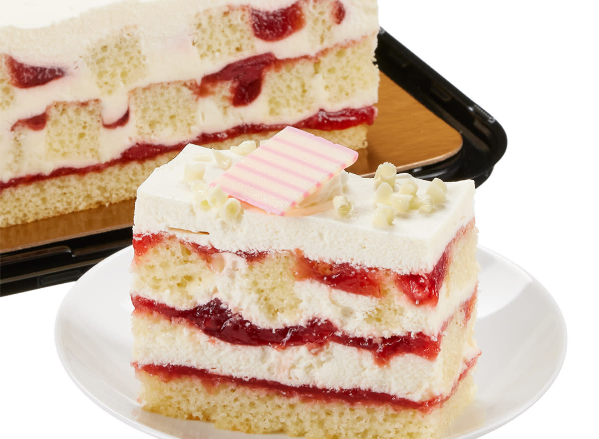 costco strawberries&cream bar cake