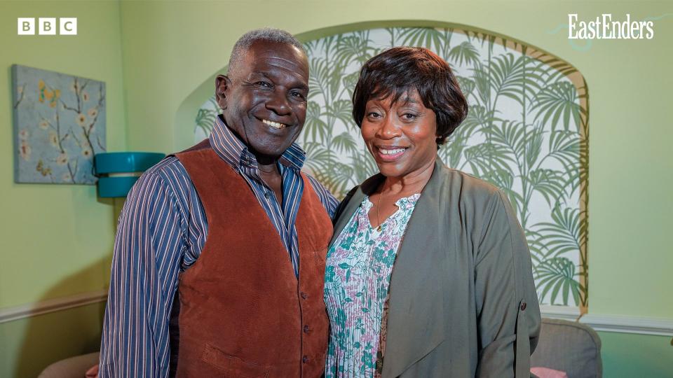 Patrick (Rudolph Walker) and Yolande Trueman (Angela Wynter) - EastEnders. (BBC)