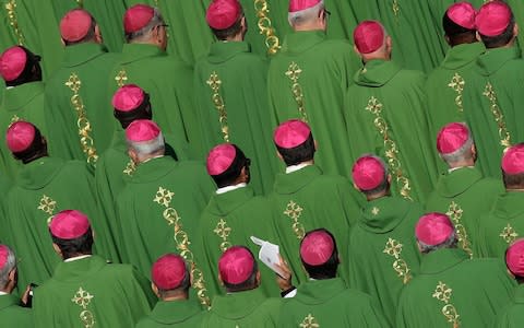 The issue of allowing married men to be ordained will be discussed at a synod in October - Credit: Alessandra Tarantino/AP