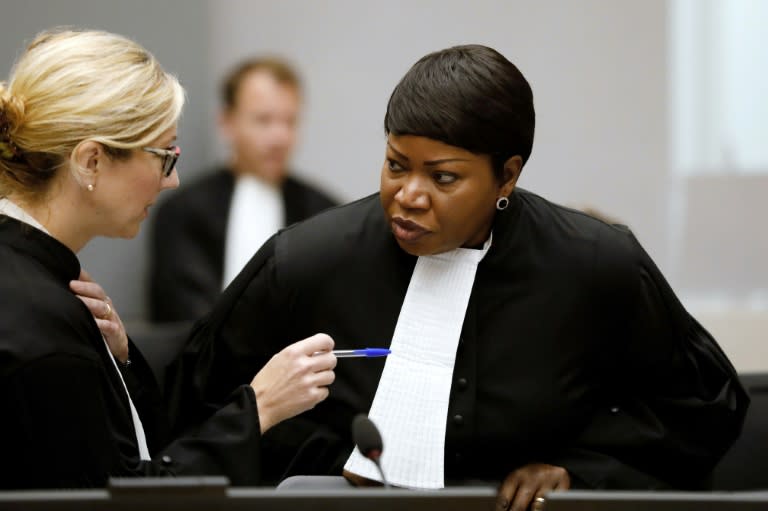 International Criminal Court prosecutors led by Fatou Bensouda (R) have detailed alleged atrocities by forces under former commander Bosco Ntaganda in DR Congo