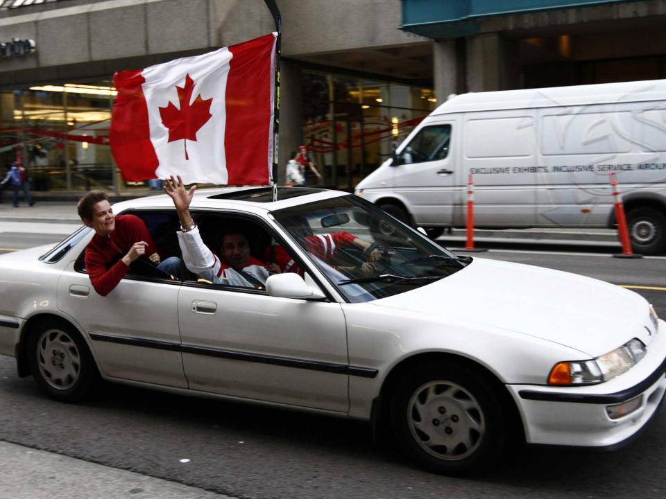 Canada car canadian flag