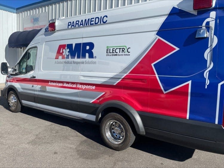 AMR's electric ambulance on Dec. 7, 2023