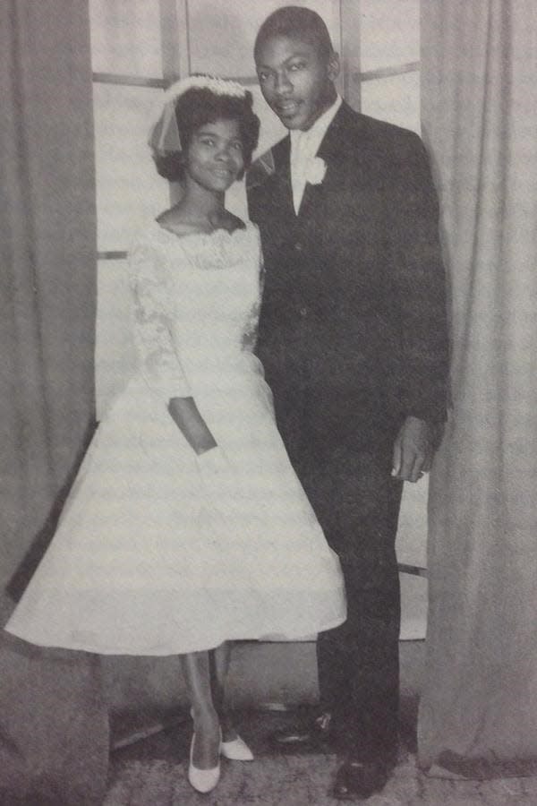 James and Emily Clyburn pose for a picture on their wedding day June 24, 1961.