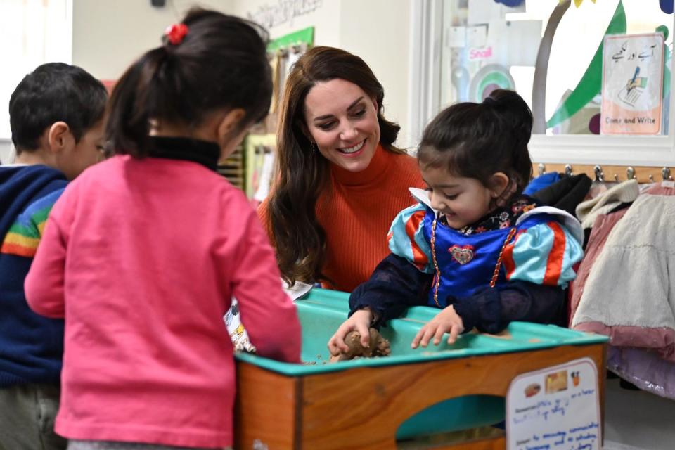 Kate has launched the Shaping Us campaign, focusing on early years development (Justin Tallis/PA) (PA)
