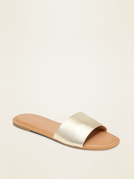 Old Navy Faux-Leather Slide Sandals