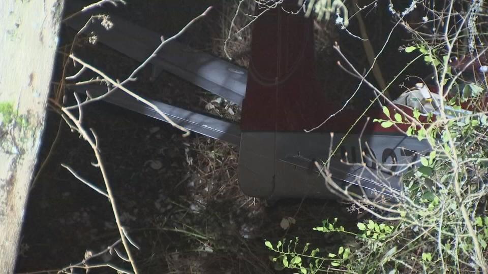 A pilot and a passenger were unhurt when their plane went down in Bellevue's Newport Hills neighborhood on March 5, 2024.