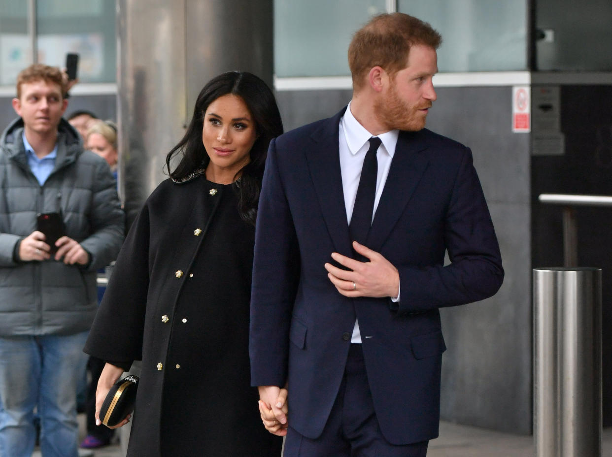 Meghan and Harry at New Zealand House on March 19, 2019