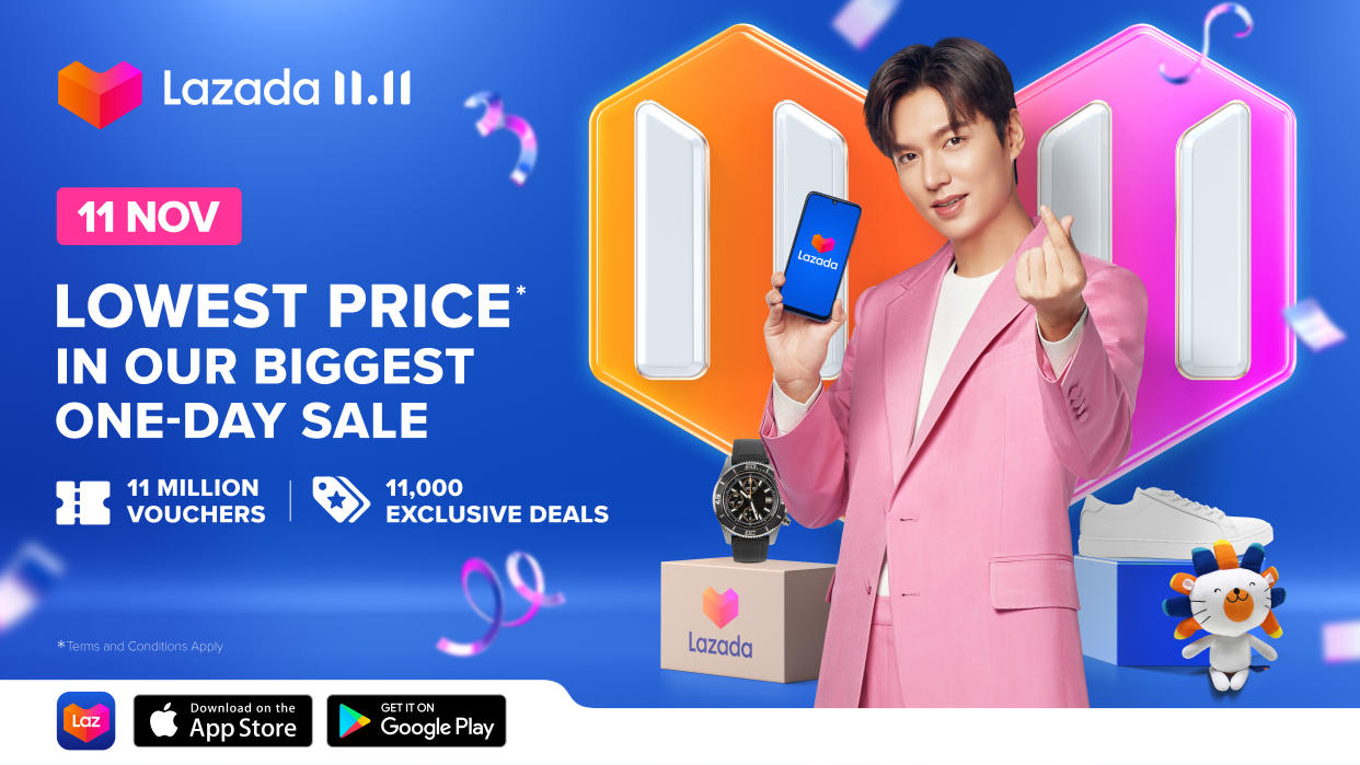 Lee Min Ho invites you to shop together at Lazada 11.11. PHOTO: Lazada